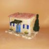 Maison volets bleus avec cyprés – Image 2
