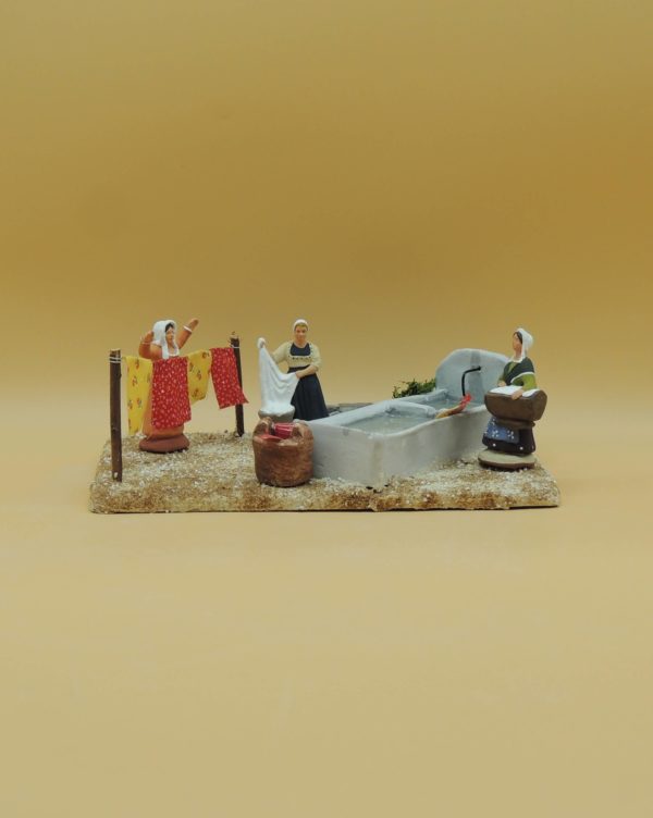 Scène lavoir étendage
