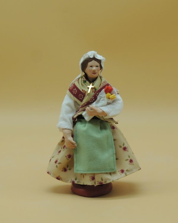 Santon Femme fleurs 18cm