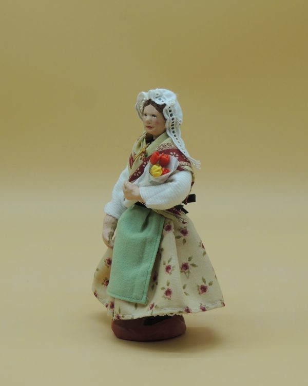 Santon Femme fleurs 18cm – Image 3