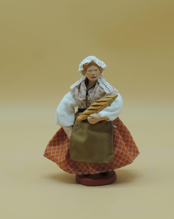 Santon Femme au pain 18cm