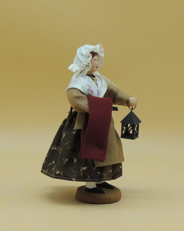 Santon Femme à la lanterne 18cm