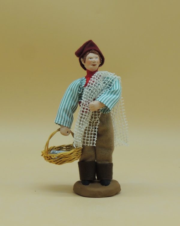Santon homme pêcheur 18cm
