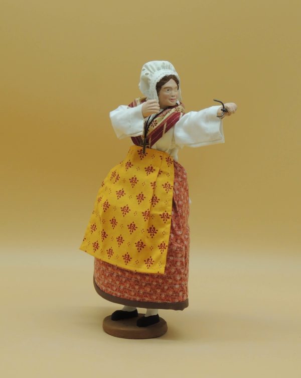 Santon 28 cm tir lance pierre