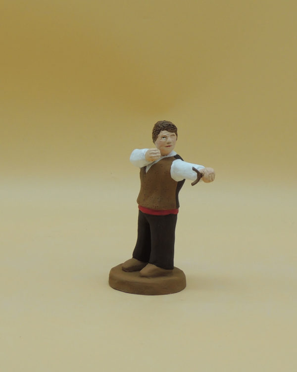 Santon tir lance pierre 14cm